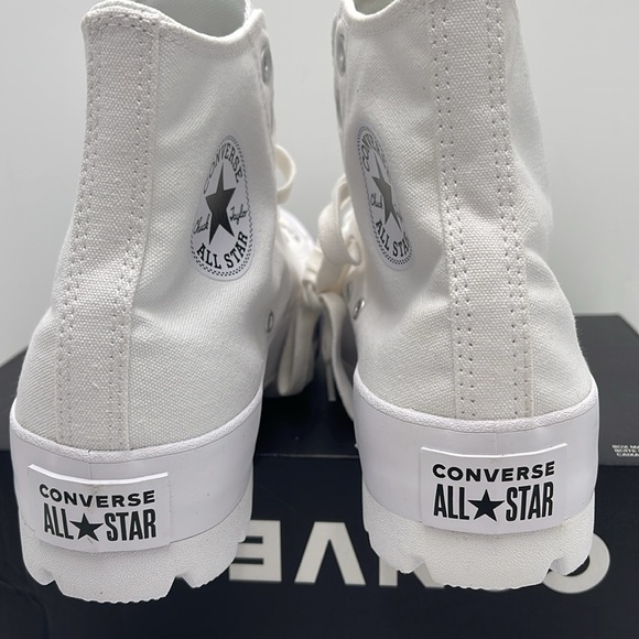 Converse WMNS CTAS LUGGED HI WHITE/BLACK/WHITE 565902C Platforms Sneakers - Picture 14 of 16